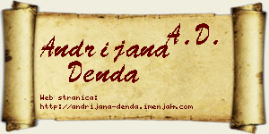 Andrijana Denda vizit kartica